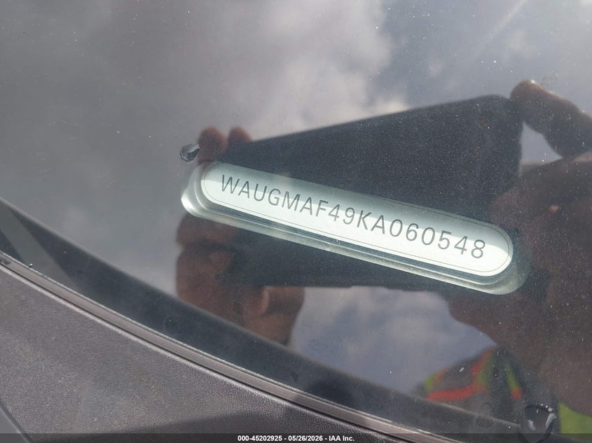 2019 Audi A4 VIN WAUGMAF49KA060548 IAAI salvage auction — REAR END, Salvage (Idaho), sold $7,100 on 2026-07-13 (photo 9)