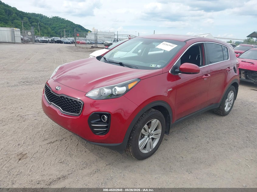 2017 Kia Sportage VIN KNDPMCAC7H7296098 IAAI salvage auction — RIGHT FRONT, Salvage (Pennsylvania), sold $2,650 on 2026-07-21 (photo 2)