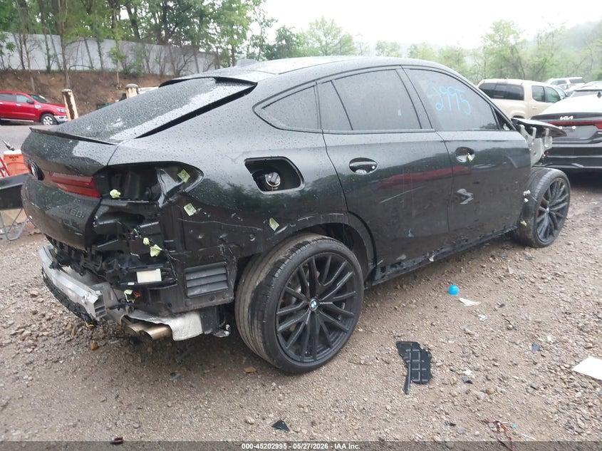 2025 BMW X6 VIN 5UX43EX0XS9X60915 IAAI salvage auction — FRONT & REAR, Salvage (Pennsylvania), sold $40,700 on 2026-07-21 (photo 4)