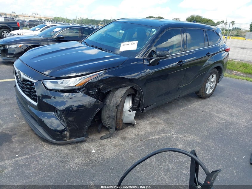 2020 Toyota Highlander VIN 5TDZZRAH5LS012443 IAAI salvage auction — Unknown, Certificate Of Destruction (Florida), sold $11,800 on 2026-06-24 (photo 2)