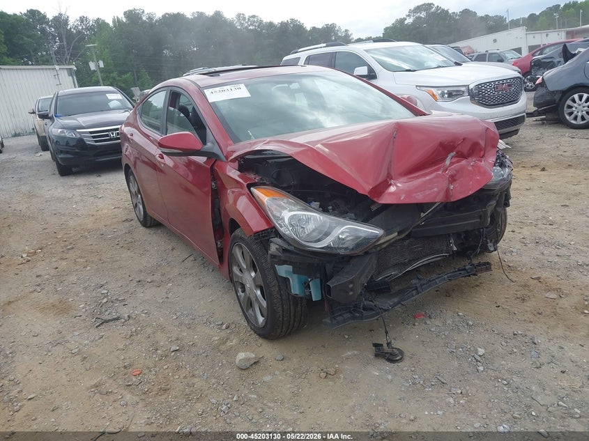 2011 Hyundai Elantra VIN KMHDH4AE8BU091120 IAAI salvage auction — FRONT END, Bill Of Sale (Georgia), sold $250 on 2026-07-28 (photo 1)