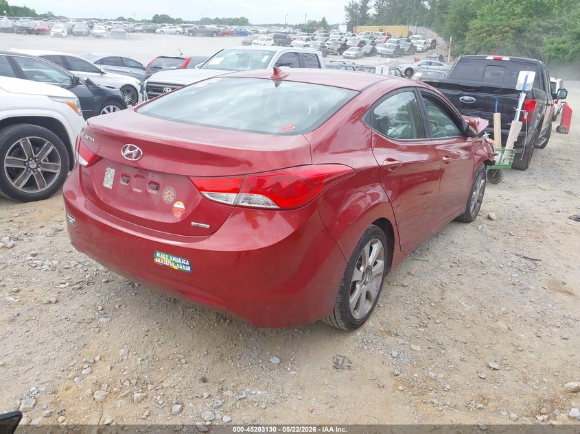 2011 Hyundai Elantra VIN KMHDH4AE8BU091120 IAAI salvage auction — FRONT END, Bill Of Sale (Georgia), sold $250 on 2026-07-28 (photo 4)
