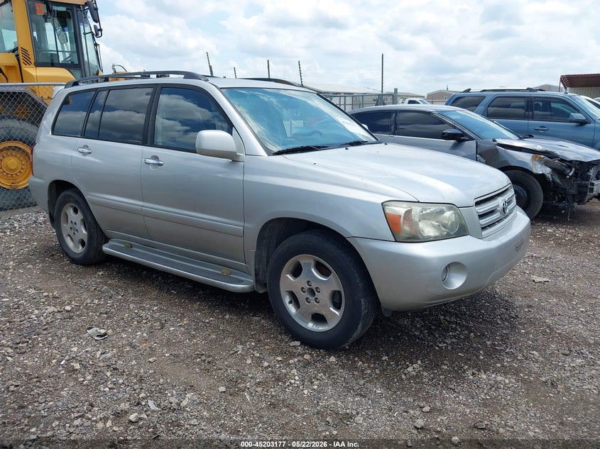 2007 Toyota Highlander VIN JTEDP21AX70139722 IAAI salvage auction — NORMAL WEAR, Original (Texas), sold $1,200 on 2026-07-21 (photo 1)
