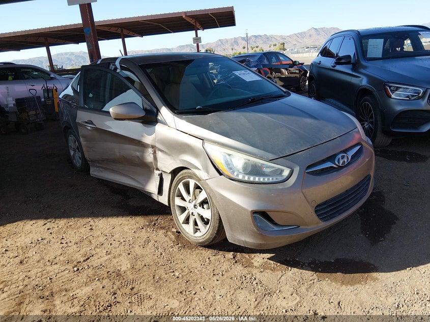 2014 Hyundai Accent VIN KMHCU4AE4EU765601 IAAI salvage auction — RIGHT SIDE, Salvage (Arizona), sold $775 on 2026-07-28 (photo 1)