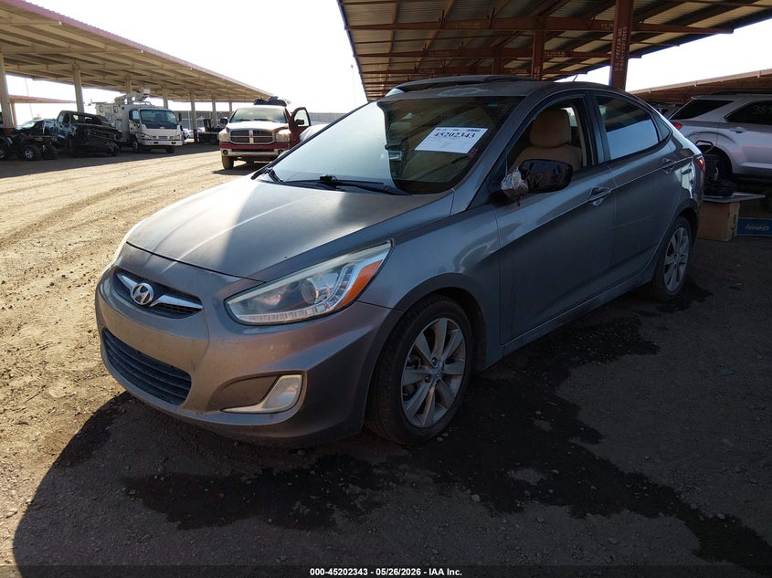 2014 Hyundai Accent VIN KMHCU4AE4EU765601 IAAI salvage auction — RIGHT SIDE, Salvage (Arizona), sold $775 on 2026-07-28 (photo 2)