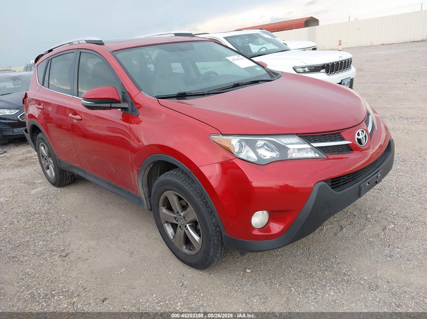 2015 Toyota Rav 4 VIN JTMWFREVXFJ038565 IAAI salvage auction — REAR END, Original (Texas), sold $5,250 on 2026-07-13 (photo 1)