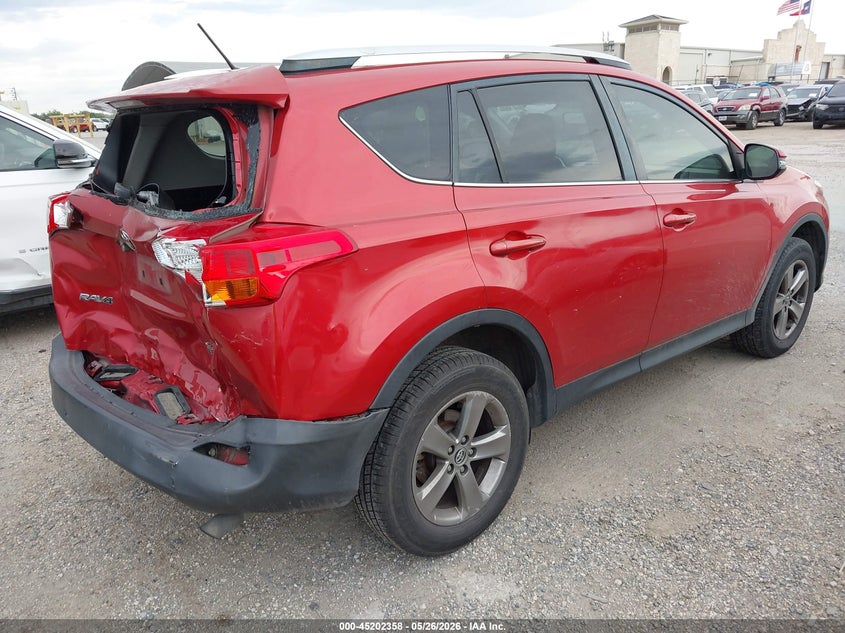 2015 Toyota Rav 4 VIN JTMWFREVXFJ038565 IAAI salvage auction — REAR END, Original (Texas), sold $5,250 on 2026-07-13 (photo 4)