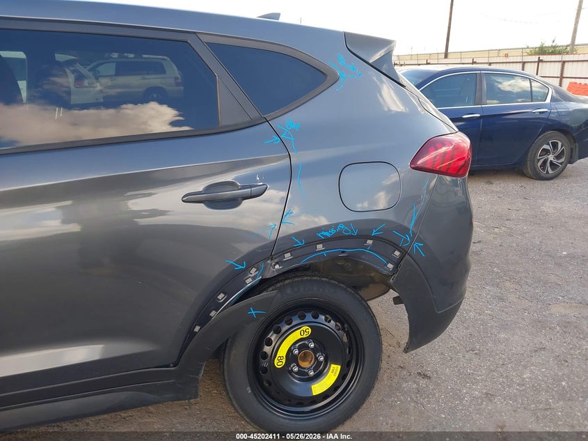 2021 Hyundai Tucson VIN KM8J23A40MU366066 IAAI salvage auction — LEFT REAR, Original (Texas), sold $6,950 on 2026-07-15 (photo 6)