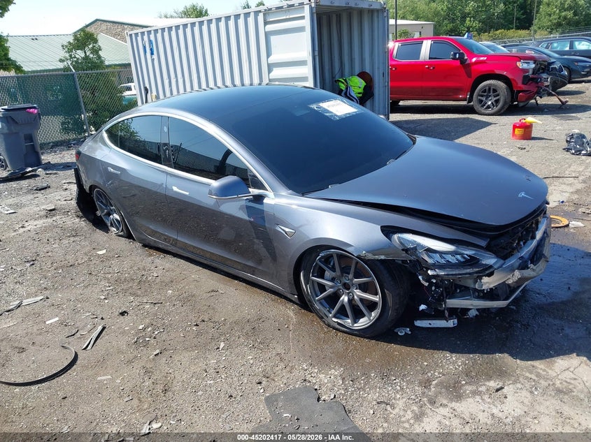 2019 Tesla Model 3 VIN 5YJ3E1EB8KF477326 IAAI salvage auction — FRONT END, Salvage Title, sold $4,300 on 2026-07-13 (photo 1)