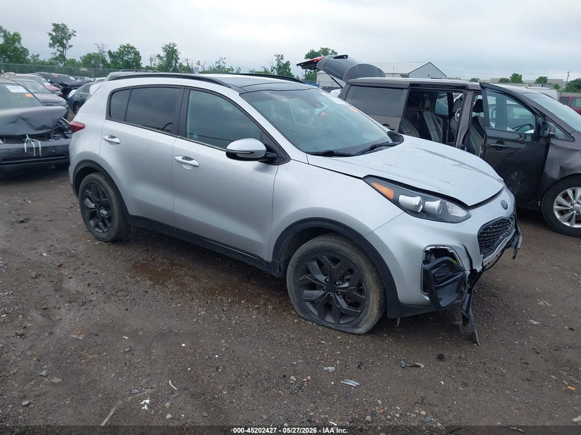 2022 Kia Sportage VIN KNDP6CAC7N7961717 IAAI salvage auction — FRONT END, Salvage Title, sold $4,700 on 2026-07-09 (photo 1)