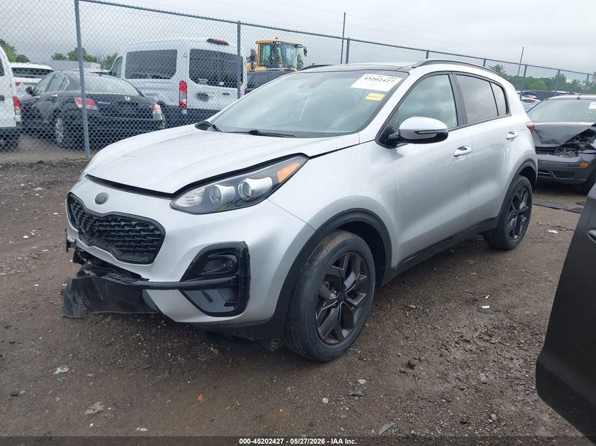 2022 Kia Sportage VIN KNDP6CAC7N7961717 IAAI salvage auction — FRONT END, Salvage Title, sold $4,700 on 2026-07-09 (photo 2)