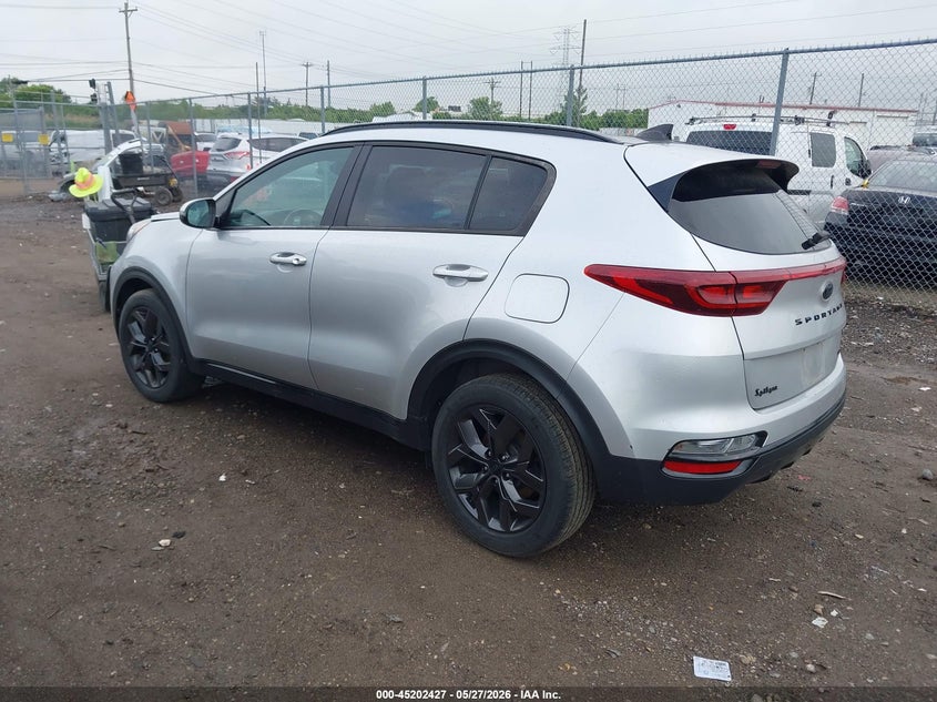 2022 Kia Sportage VIN KNDP6CAC7N7961717 IAAI salvage auction — FRONT END, Salvage Title, sold $4,700 on 2026-07-09 (photo 3)