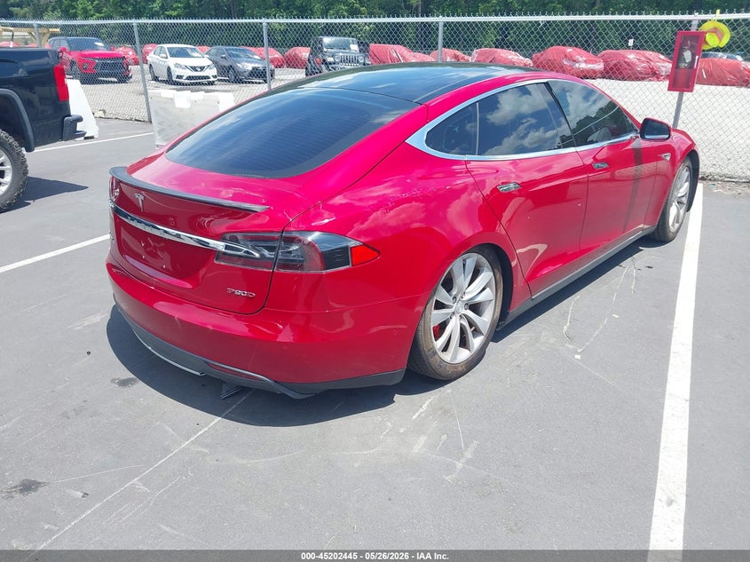 2016 Tesla Model s VIN 5YJSA1E48GF123659 IAAI salvage auction — NORMAL WEAR, Salvage Title, sold $2,850 on 2026-07-22 (photo 4)