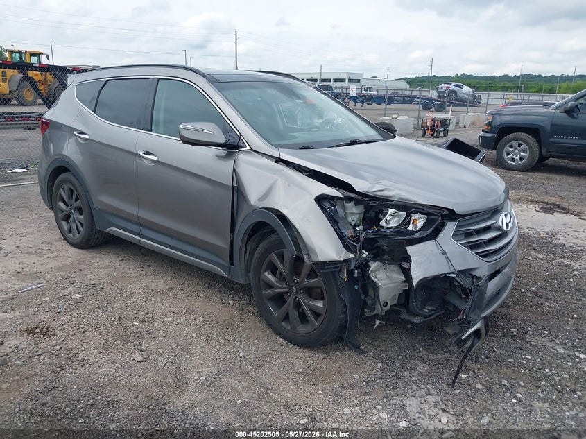 2018 Hyundai Santa fe VIN 5XYZW4LA2JG517751 IAAI salvage auction — RIGHT FRONT, Salvage Title, sold $3,350 on 2026-07-07 (photo 1)