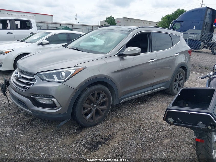 2018 Hyundai Santa fe VIN 5XYZW4LA2JG517751 IAAI salvage auction — RIGHT FRONT, Salvage Title, sold $3,350 on 2026-07-07 (photo 2)
