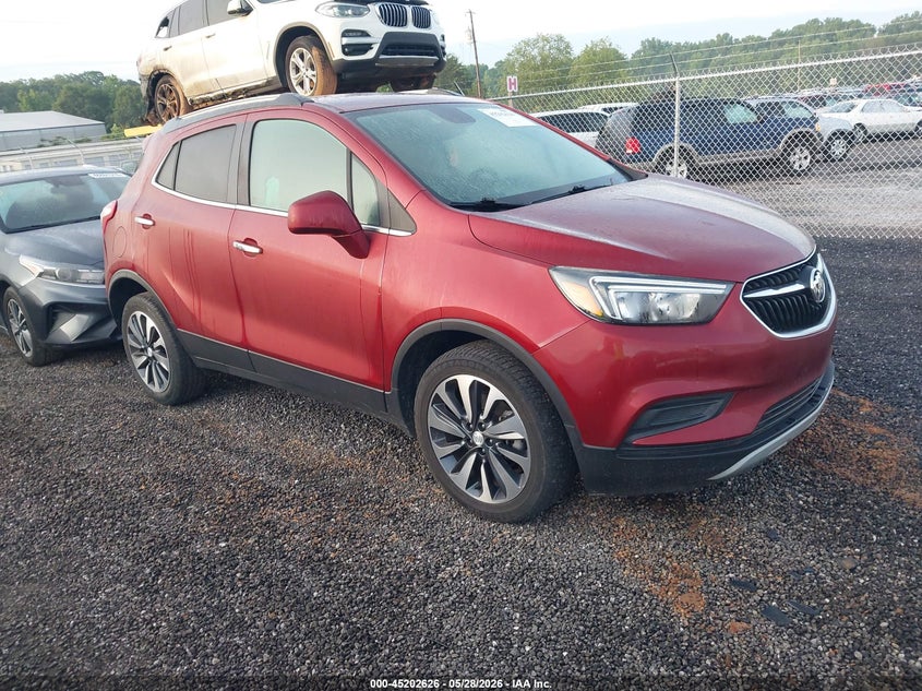 2021 Buick Encore VIN KL4CJASBXMB318629 IAAI salvage auction — REAR END, Salvage Title, sold $3,100 on 2026-07-16 (photo 1)