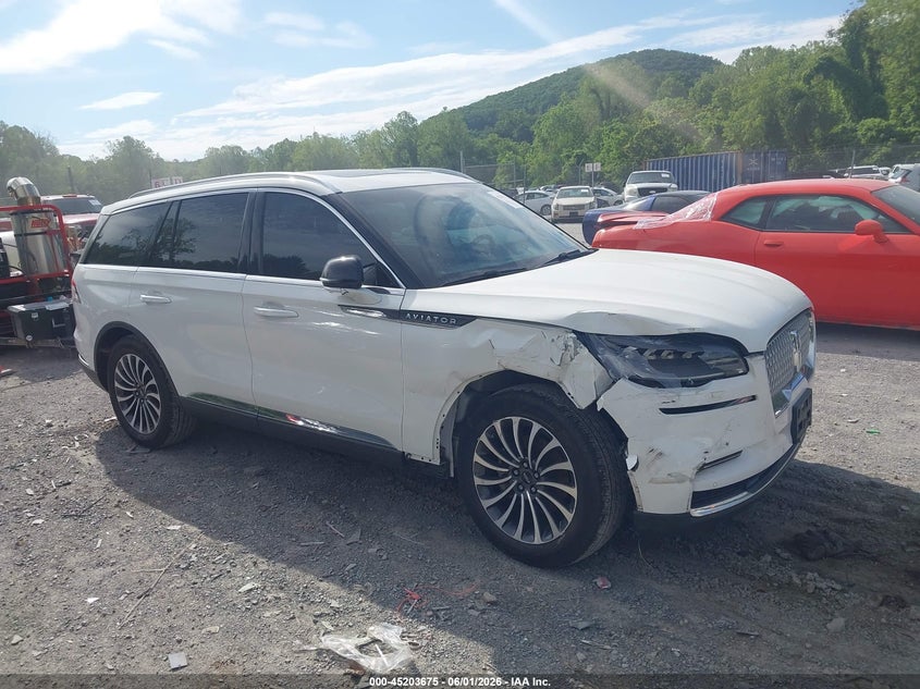 2022 Lincoln Aviator VIN 5LM5J7XC7NGL02677 IAAI salvage auction — FRONT END, Salvage (Virginia), sold $14,100 on 2026-07-31 (photo 1)