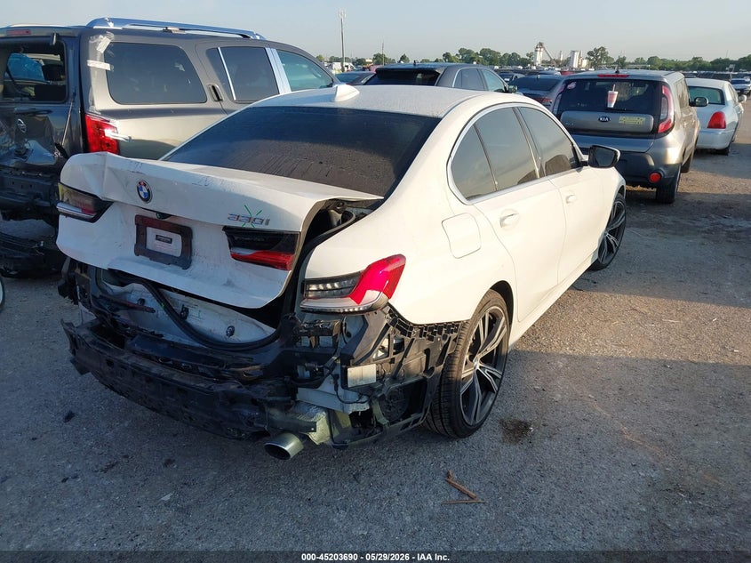 2021 BMW 3er VIN 3MW5R1J01M8B92215 IAAI salvage auction — REAR END, Original (Texas), sold $11,600 on 2026-07-28 (photo 4)