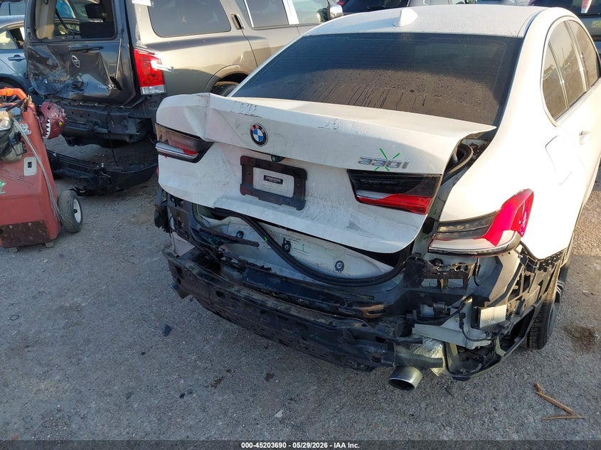 2021 BMW 3er VIN 3MW5R1J01M8B92215 IAAI salvage auction — REAR END, Original (Texas), sold $11,600 on 2026-07-28 (photo 6)