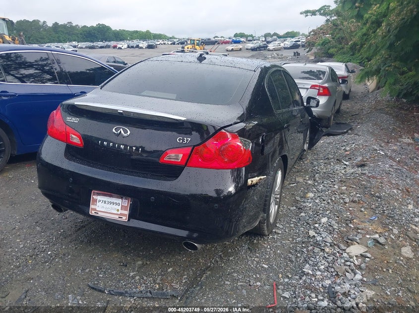 2012 Infiniti G VIN JN1CV6AP6CM624270 IAAI salvage auction — RIGHT SIDE, Salvage (Georgia), sold $350 on 2026-07-21 (photo 4)