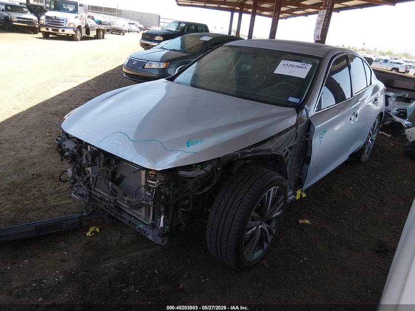 2018 Infiniti Q50 VIN JN1EV7AP4JM365483 IAAI salvage auction — FRONT END, Salvage Title, sold $4,150 on 2026-07-21 (photo 2)