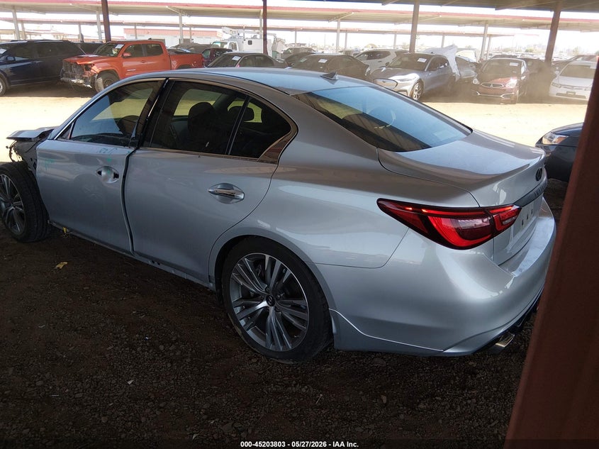 2018 Infiniti Q50 VIN JN1EV7AP4JM365483 IAAI salvage auction — FRONT END, Salvage Title, sold $4,150 on 2026-07-21 (photo 3)