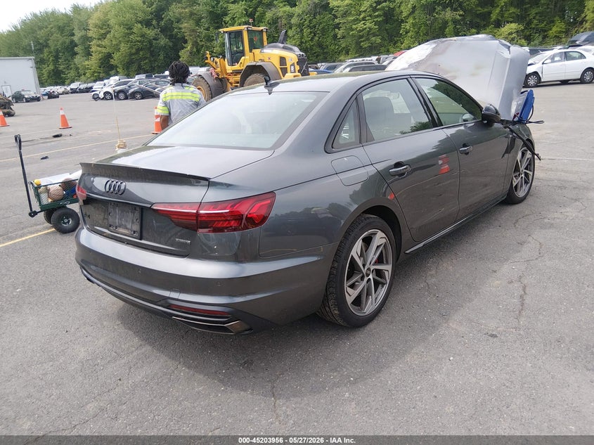 2024 Audi A4 VIN WAUEAAF40RN003559 IAAI salvage auction — Burn Engine, Salvage Title, sold $4,050 on 2026-07-09 (photo 4)