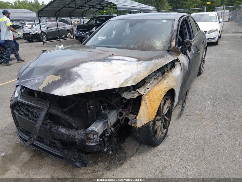2024 Audi A4 VIN WAUEAAF40RN003559 IAAI salvage auction — Burn Engine, Salvage Title, sold $4,050 on 2026-07-09 (photo 6)