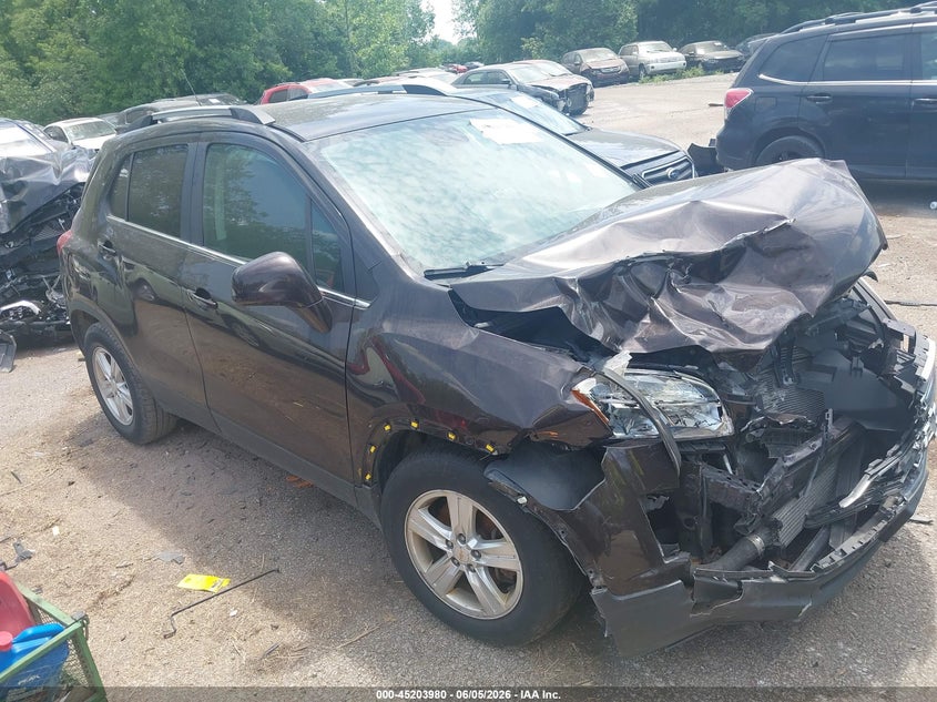 2015 Chevrolet Trax VIN KL7CJLSB1FB089095 IAAI salvage auction — FRONT END, Salvage Title, sold $350 on 2026-07-14 (photo 1)