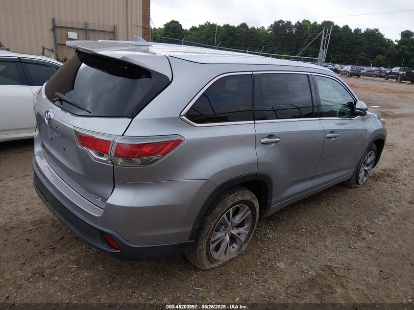2014 Toyota Highlander VIN 5TDKKRFH7ES025180 IAAI salvage auction — LEFT SIDE, Salvage (North Carolina), sold $7,200 on 2026-07-06 (photo 4)