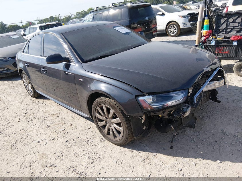 2015 Audi A4 VIN WAUBFAFLXFN043851 IAAI salvage auction — FRONT END, Salvage Title, sold $900 on 2026-07-06 (photo 1)