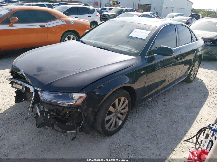 2015 Audi A4 VIN WAUBFAFLXFN043851 IAAI salvage auction — FRONT END, Salvage Title, sold $900 on 2026-07-06 (photo 2)