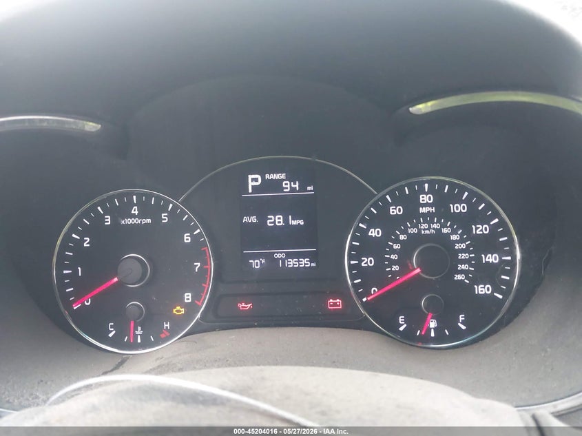 2017 Kia Forte VIN KNAFK5A84H5704784 IAAI salvage auction — FRONT END, Salvage Title, sold $825 on 2026-07-22 (photo 7)