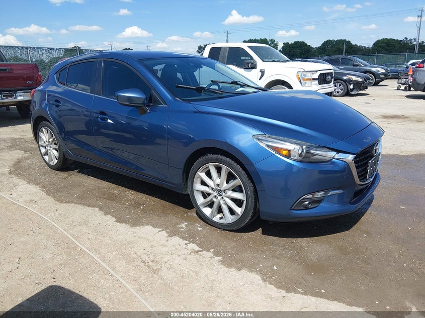 2017 Mazda 3 VIN JM1BN1M36H1136143 IAAI salvage auction — LEFT FRONT, Salvage (Kansas), sold $2,275 on 2026-07-31 (photo 1)