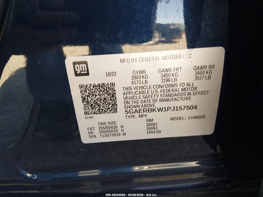 2023 Buick Enclave VIN 5GAERBKW1PJ157504 IAAI salvage auction — RIGHT FRONT, Salvage (Kansas), sold $4,950 on 2026-07-10 (photo 9)
