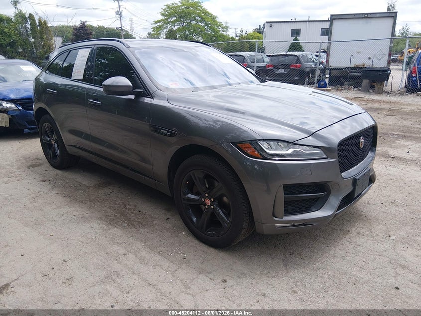 2017 Jaguar F-pace VIN SADCL2BV5HA059130 IAAI salvage auction — LEFT FRONT, Salvage (Rhode Island), sold $3,200 on 2026-07-07 (photo 1)