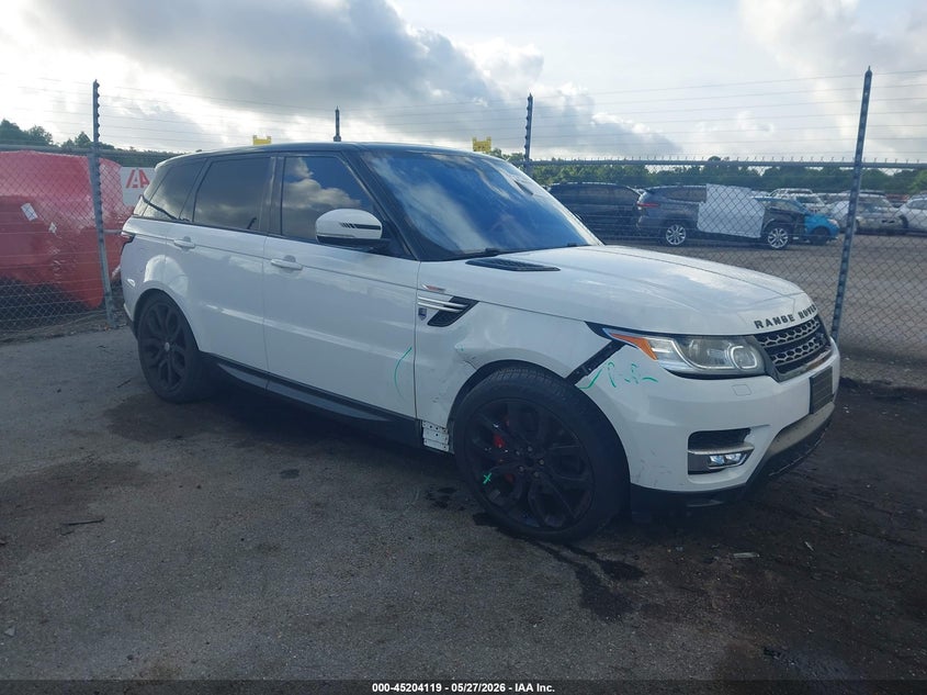 2017 Land rover Range rover sport VIN SALWR2FE4HA134619 IAAI salvage auction — RIGHT FRONT, Salvage (Louisiana), sold $9,300 on 2026-07-06 (photo 1)