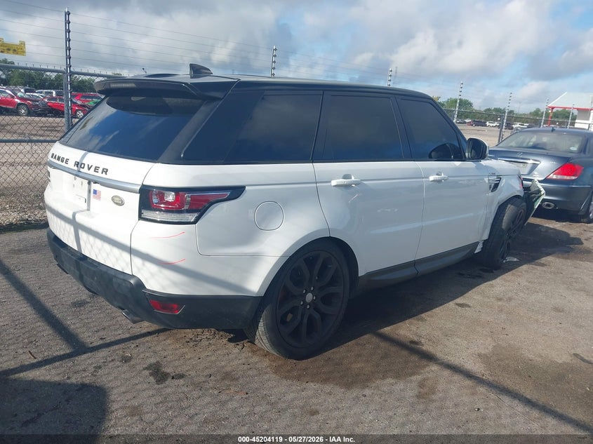2017 Land rover Range rover sport VIN SALWR2FE4HA134619 IAAI salvage auction — RIGHT FRONT, Salvage (Louisiana), sold $9,300 on 2026-07-06 (photo 4)