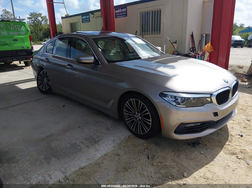 2017 BMW 5er VIN WBAJA5C34HG893763 IAAI salvage auction — RIGHT REAR, Rebuildable (Florida), sold $7,500 on 2026-07-07 (photo 1)