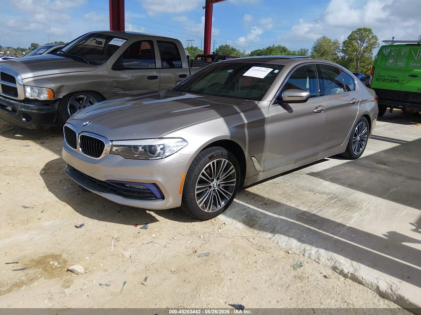 2017 BMW 5er VIN WBAJA5C34HG893763 IAAI salvage auction — RIGHT REAR, Rebuildable (Florida), sold $7,500 on 2026-07-07 (photo 2)
