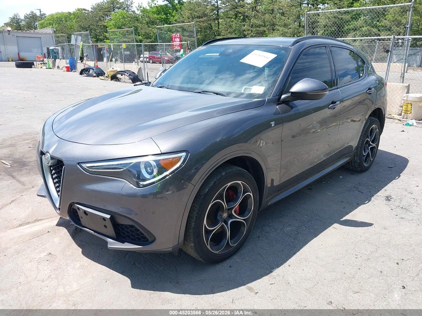 2023 Alfa romeo Stelvio VIN ZASPAKBN0P7D54187 IAAI salvage auction — REAR END, Mv-907A (New York), sold $13,325 on 2026-07-07 (photo 2)