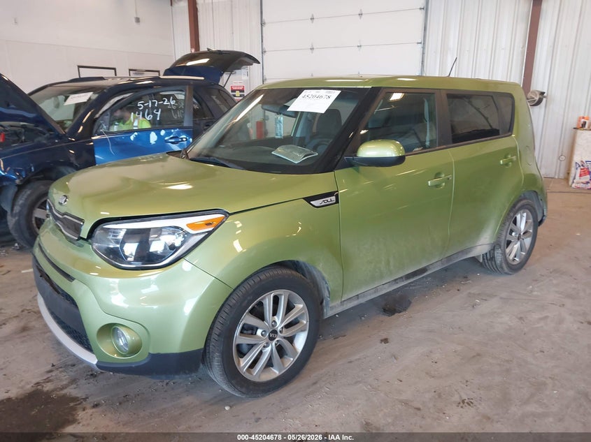 2018 Kia Soul VIN KNDJP3A52J7895771 IAAI salvage auction — FRONT & REAR, Clear (Michigan), sold $1,700 on 2026-07-21 (photo 2)