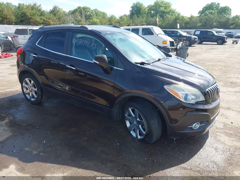 2014 Buick Encore VIN KL4CJBSB2EB604711 IAAI salvage auction — LEFT SIDE, Salvage Title, sold $800 on 2026-07-21 (photo 1)