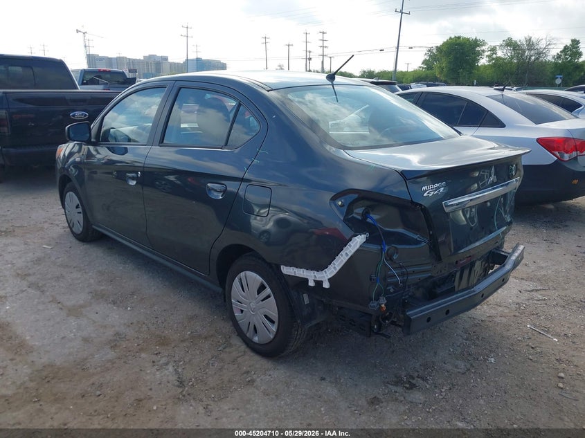 2024 Mitsubishi Mirage VIN ML32FUFJ8RHF18344 IAAI salvage auction — REAR END, Original (Texas), sold $2,550 on 2026-07-29 (photo 3)
