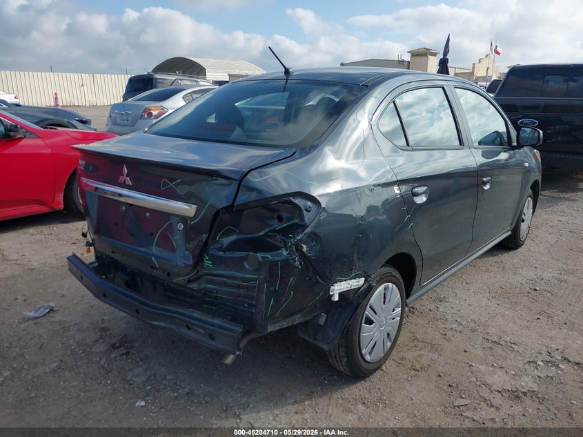 2024 Mitsubishi Mirage VIN ML32FUFJ8RHF18344 IAAI salvage auction — REAR END, Original (Texas), sold $2,550 on 2026-07-29 (photo 4)