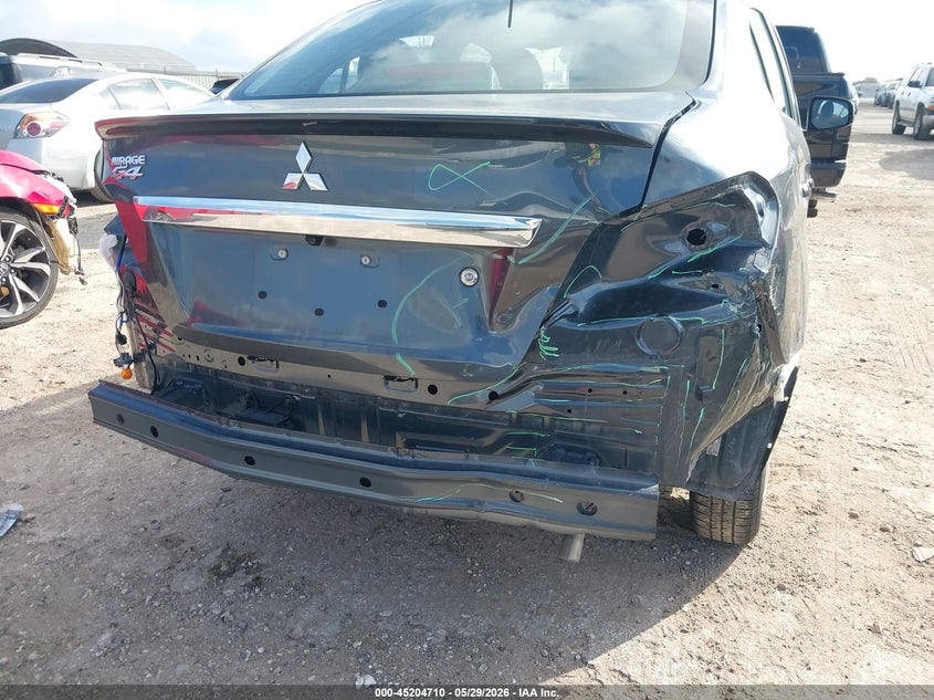 2024 Mitsubishi Mirage VIN ML32FUFJ8RHF18344 IAAI salvage auction — REAR END, Original (Texas), sold $2,550 on 2026-07-29 (photo 6)