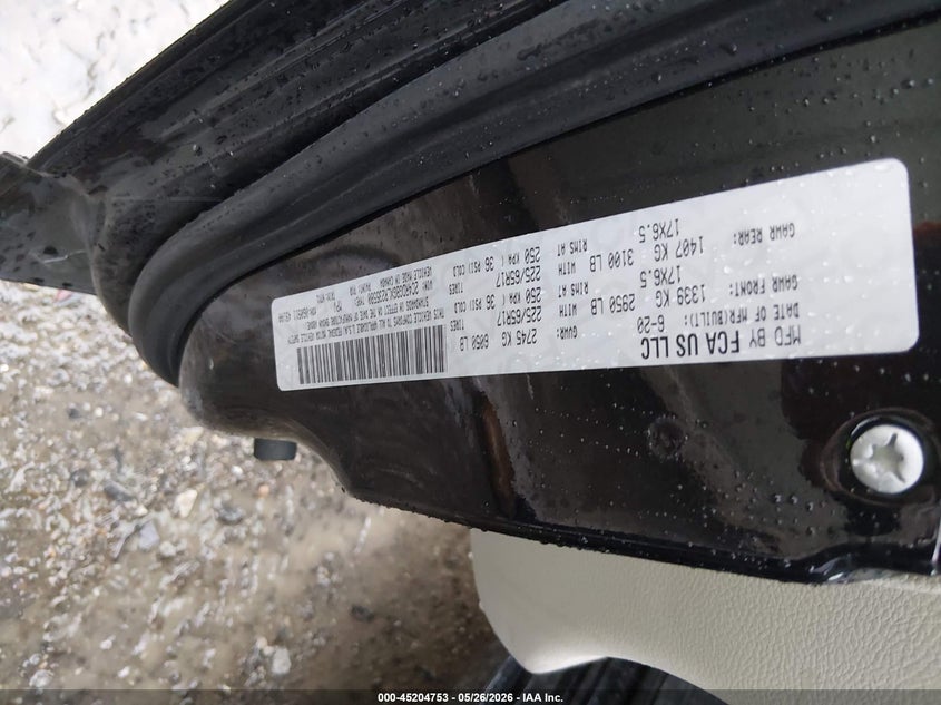 2020 Dodge Caravan VIN 2C4RDGBGXLR235580 IAAI salvage auction — REAR END, Salvage (Tennessee), sold $2,300 on 2026-07-09 (photo 9)