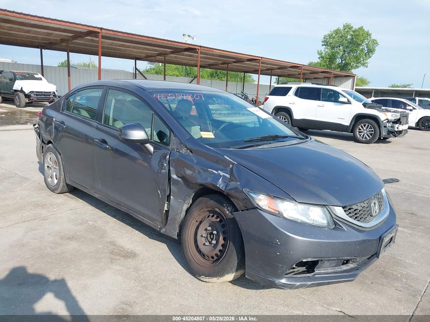2015 Honda Civic VIN 2HGFB2F5XFH548614 IAAI salvage auction — RIGHT SIDE, Salvage Title, sold $1,200 on 2026-07-22 (photo 1)