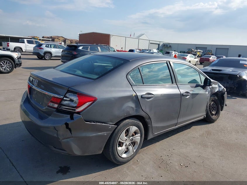 2015 Honda Civic VIN 2HGFB2F5XFH548614 IAAI salvage auction — RIGHT SIDE, Salvage Title, sold $1,200 on 2026-07-29 (photo 4)