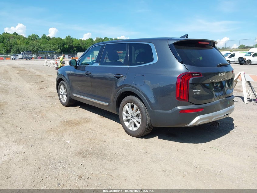 2022 Kia Telluride VIN 5XYP2DHC0NG297917 IAAI salvage auction — REAR END, Salvage Title, sold $6,000 on 2026-07-08 (photo 3)